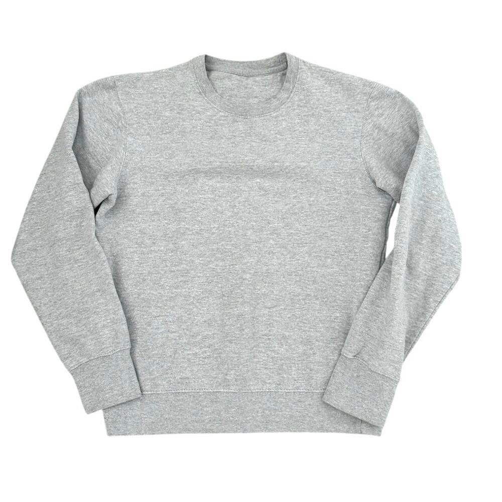 Crewneck Men’s Small Sweatshirt Normcore Minimalist Pullover Gray Loungewear